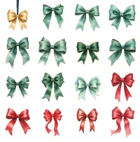 Decorative Bow Collection Clipart PNG - Extended License – Image 3