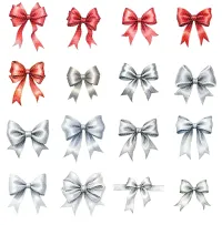 Decorative Bow Collection Clipart PNG - Extended License – Image 4