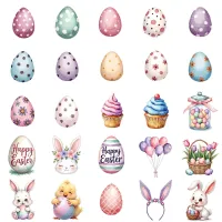 Easter Bunny Celebration Clipart PNG - Extended License – Image 3