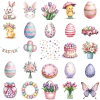 Easter Bunny Celebration Clipart PNG - Extended License – Image 2