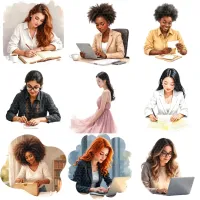 Professional Women Clipart PNG - Extended License – Image 3