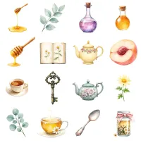 Herbal Tea Clipart PNG - Extended License – Image 3