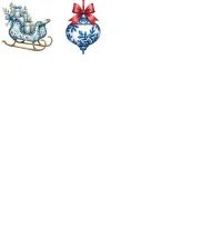 Chinoiserie Christmas Clipart PNG - Extended License – Image 4
