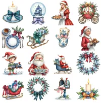 Chinoiserie Christmas Clipart PNG - Extended License – Image 2