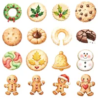 Christmas Cookie Clipart PNG - Extended License – Image 2