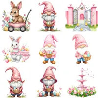 Spring Gnome Clipart PNG - Extended License – Image 4