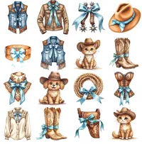 Western Cowgirl Clipart PNG - Personal Use License – Image 4