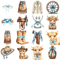 Western Cowgirl Clipart PNG - Personal Use License – Image 3