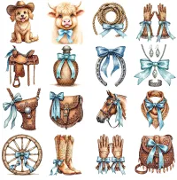 Western Cowgirl Clipart PNG - Personal Use License – Image 2