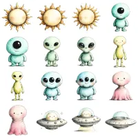 Space Animal Clipart PNG - Extended License – Image 5