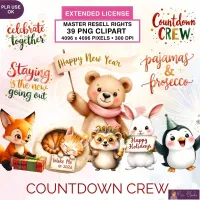 New Year Celebration Clipart PNG - Extended License – Image 1