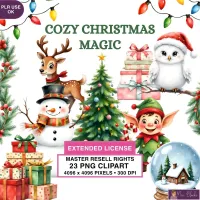 Christmas Holiday Clipart PNG - Extended License – Image 1
