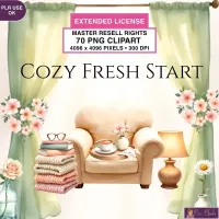 Cozy Home Reset Clipart PNG - Extended License – Image 1