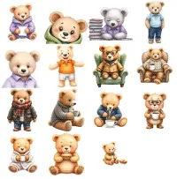 Cute Bear Clipart PNG - Extended License – Image 3