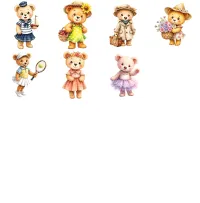 Cute Princess Bears Clipart PNG - Extended License – Image 3