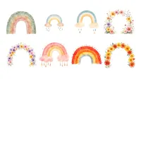 Floral Rainbow Clipart PNG - Extended License – Image 3