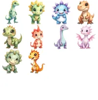 Cute Dinosaur Clipart PNG - Extended License – Image 2