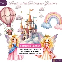 Fairy Princess Clipart PNG - Extended License – Image 1
