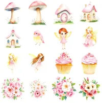 Fairy Cottage Clipart PNG - Extended License – Image 2