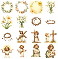 Christian Easter Clipart PNG - Extended License – Image 4