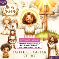 Christian Easter Clipart PNG - Extended License – Image 1