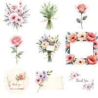 Floral Gift Clipart PNG - Extended License – Image 8