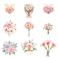 Floral Gift Clipart PNG - Extended License – Image 5
