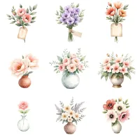 Floral Gift Clipart PNG - Extended License – Image 9