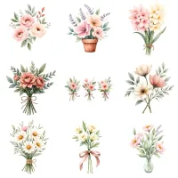 Floral Gift Clipart PNG - Extended License – Image 7