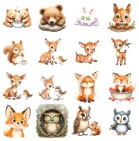 Relaxing Animal Spa Clipart PNG - Extended License – Image 2