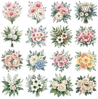 Floral Bouquet Clipart PNG - Extended License – Image 2
