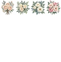 Floral Bouquet Clipart PNG - Extended License – Image 3