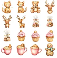 Gingerbread Christmas Clipart PNG - Extended License – Image 2