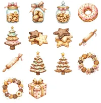 Gingerbread Christmas Clipart PNG - Extended License – Image 4