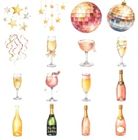 New Year Glam Clipart PNG - Extended License – Image 2