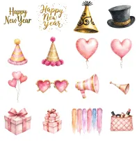 New Year Glam Clipart PNG - Extended License – Image 3