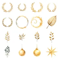 Minimal Gold Clipart PNG - Extended License – Image 2