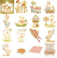 Cherry Picnic Duck Clipart PNG - Personal Use License – Image 3
