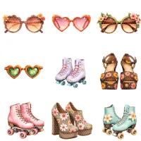 Retro Garden Clipart PNG - Extended License – Image 8