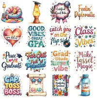 Retro Graduation Clipart PNG - Extended License – Image 2