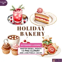 Holiday Dessert Clipart PNG - Extended License – Image 1