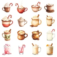 Holiday Drinks Clipart PNG - Extended License – Image 2