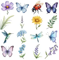 Indigo Floral Clipart PNG - Extended License – Image 2