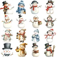 Whimsical Winter Snowman Clipart PNG - Extended License – Image 3