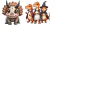 Cute Halloween Dinosaur Clipart PNG - Extended License – Image 4
