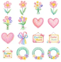 Cozy Knitted Easter Animal Clipart PNG - Personal Use License – Image 9