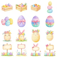 Cozy Knitted Easter Animal Clipart PNG - Personal Use License – Image 7
