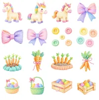 Cozy Knitted Easter Animal Clipart PNG - Personal Use License – Image 6