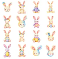 Cozy Knitted Easter Animal Clipart PNG - Personal Use License – Image 2
