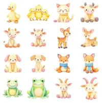Cozy Knitted Easter Animal Clipart PNG - Personal Use License – Image 4